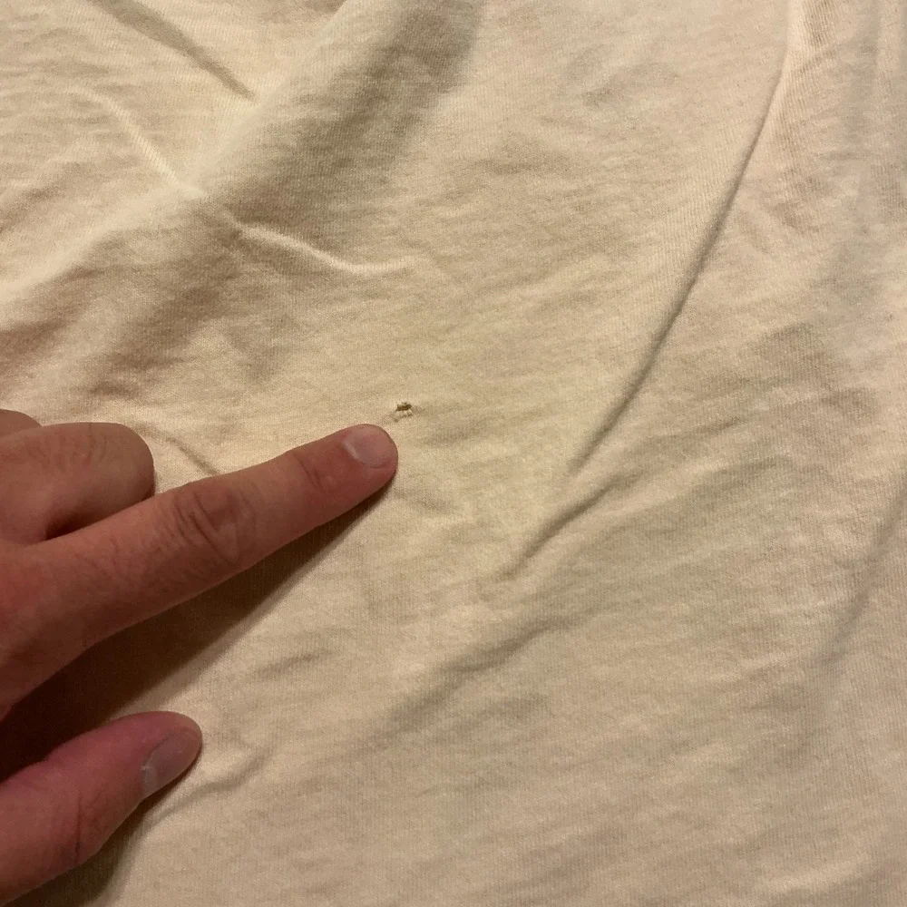 VTG USA Made Y2K Polo‎ Ralph Lauren  Cream Thrashed Distressed Cotton T Shirt XL